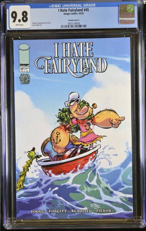 (2025) I HATE FAIRYLAND #45 1:10 SKOTTIE YOUNG Variant Popeye Cover CGC 9.8