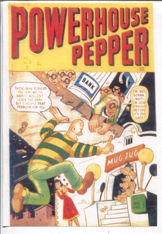 POWERHOUSE PEPPER #5 1948-TIMELY-BASIL WOLVERTON ART-SCARCE ISSUE-pr