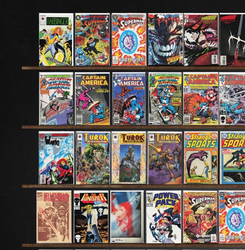 Huge Lot 150+ Comics with Captain America, Action Comics, Daredevil & More!