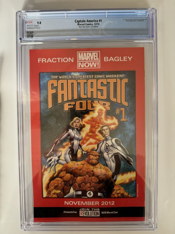 Captain America 1 CGC 9.8 New York Comic Con Retailer Exclusive (2012)