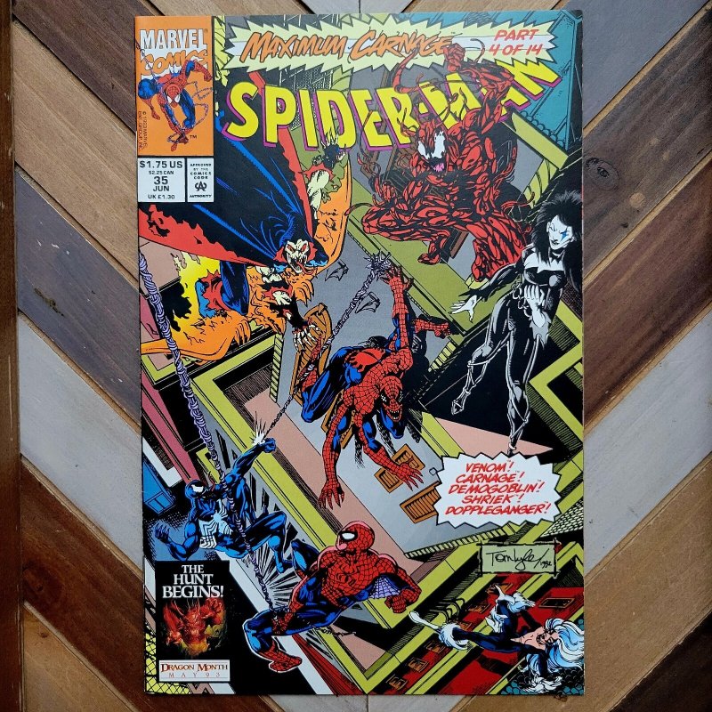 Lot of 2: SPIDER-MAN #35 & 36 (Marvel 1993) Maximum Carnage Saga ft VENOM