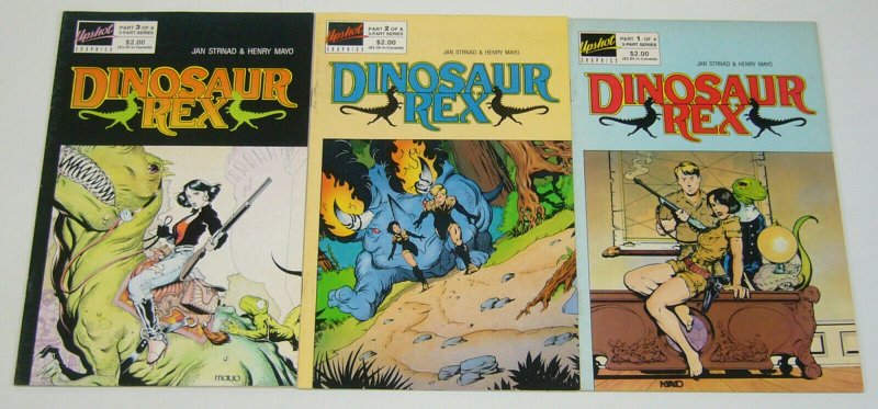 Dinosaur Rex #1-3 FN complete series - bad girl with dinosaurs - upshot 2 set