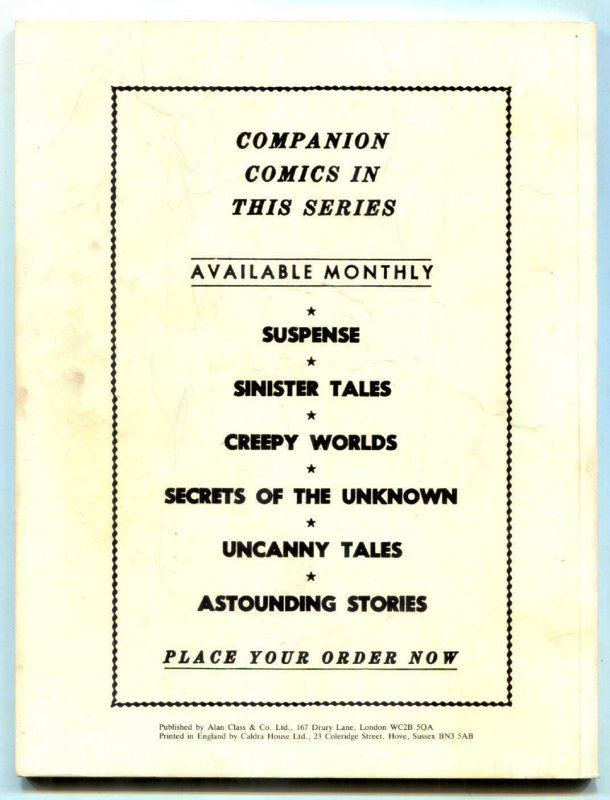 Sinister Tales #227- British comic- Wally Wood VG