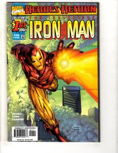 Lot Of 10 Iron Man Marvel Comic Books # 1 2 3 4 5 6 7 8 9 10 Avengers Hulk CR41