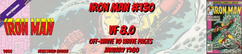 Iron Man 130 VF 8.0 Newsstand Marvel 1980