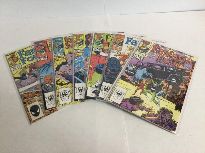 Fantastic Four 291 292 294 295 299 300 Lot Set Run Vf-Nm Very Fine-Near Mint