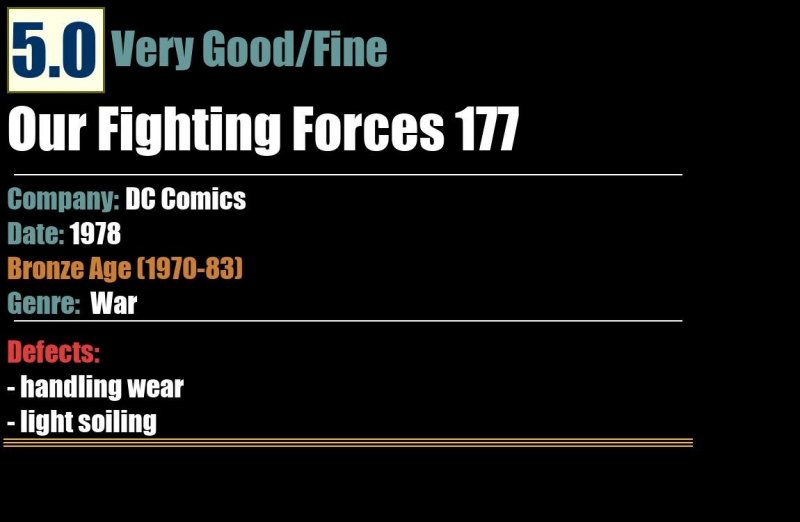 Our Fighting Forces 177 (1978) VG/FN Bronze Age DC War Comics