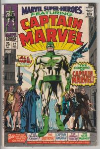 Marvel Super-Heroes #12 (Dec-67) FN+ Mid-High-Grade Captain Marvel
