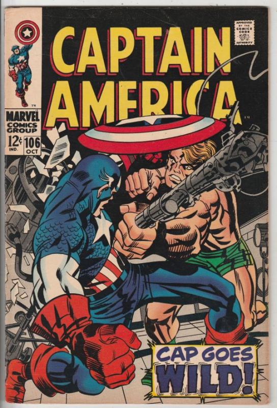 Captain America #106 (Oct-68) VF+ High-Grade Captain America