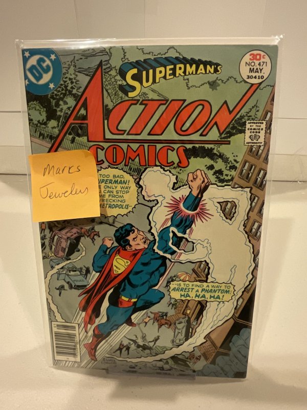 Action Comics #471  F  Mark Jewelers Insert!  1977