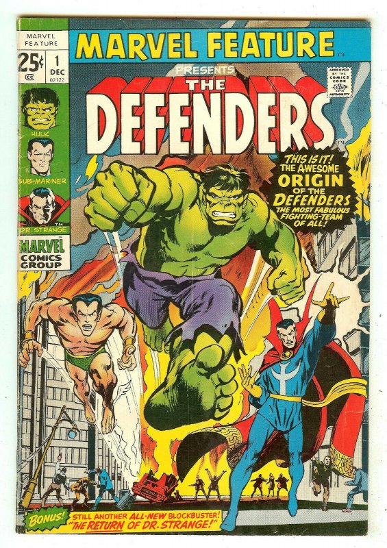 Marvel Feature 1   Origin & 1st Defenders   Neal Adams cover