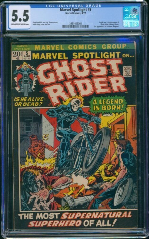 Marvel Spotlight #5 (Marvel, 1972) CGC 5.5 - KEY