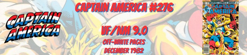 Captain America 276 VF/NM 9.0 Marvel 1982