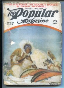 Popular 2/20/1925-Remington Schuyler Eskimo cover art-Pulp stories by Edison ...