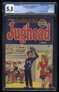 Archie's Pal Jughead (1949) #1 CGC FN- 5.5 Off White 1st Appearance Moose!