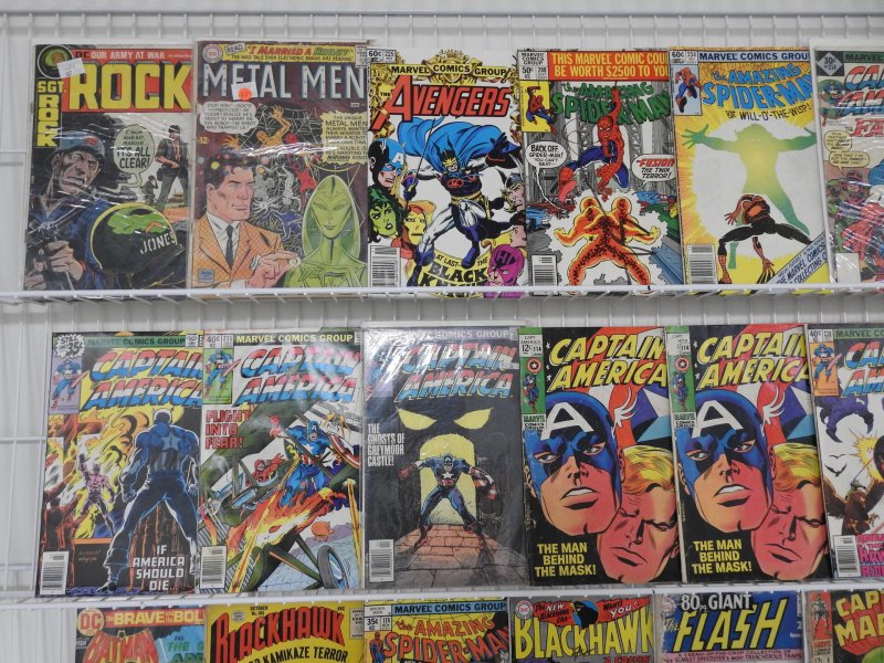 Lot of 47 Low Grade Reader Comics W/ Captain America, Captain Marvel, +More!