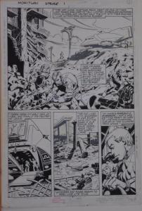 BRENT ANDERSON / SCOTT WILLIAMS original art, STRIKEFORCE MORITURI #1 pg 2,11x16