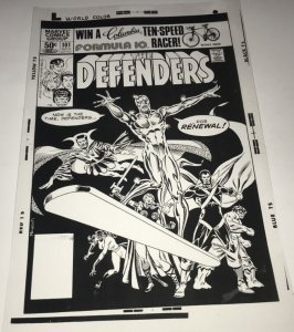 Silver Surfer Doctor Strange Defenders Great Marvel Cover Production Art Acetate