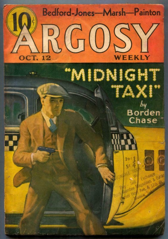 Argosy Pulp October 12 1935- Midnight Taxi- Borden Chase VG 