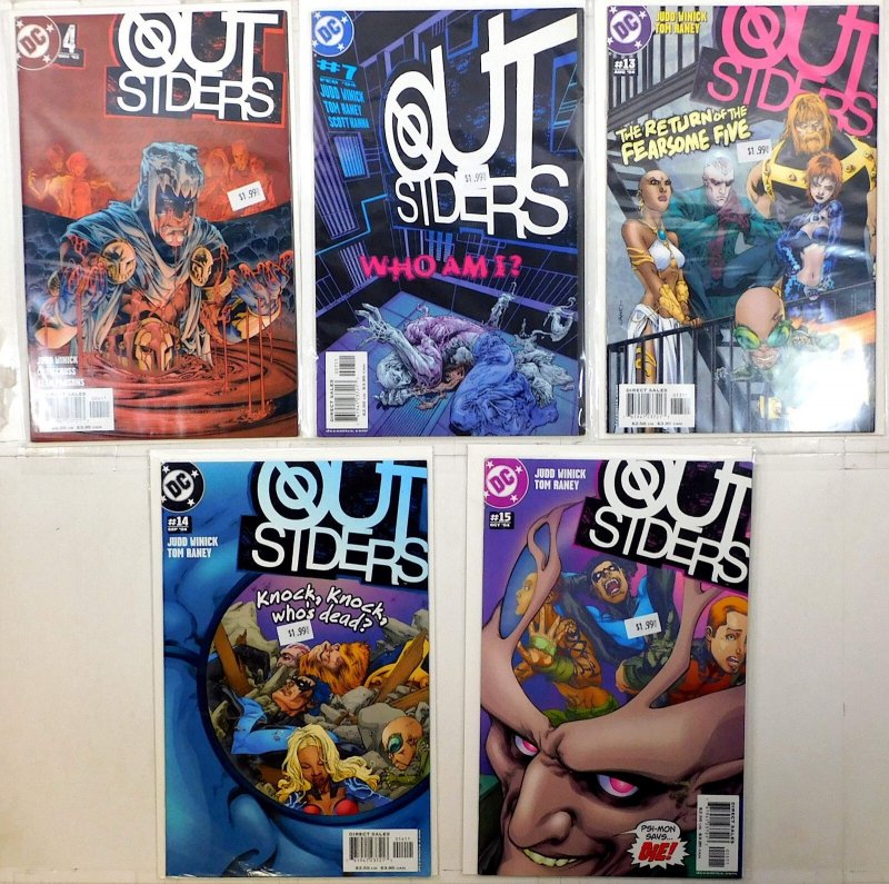 Outsiders Lot of 5 #4, 7, 13, 14, 15 (2003) DC Comics 1st Print Comic Books