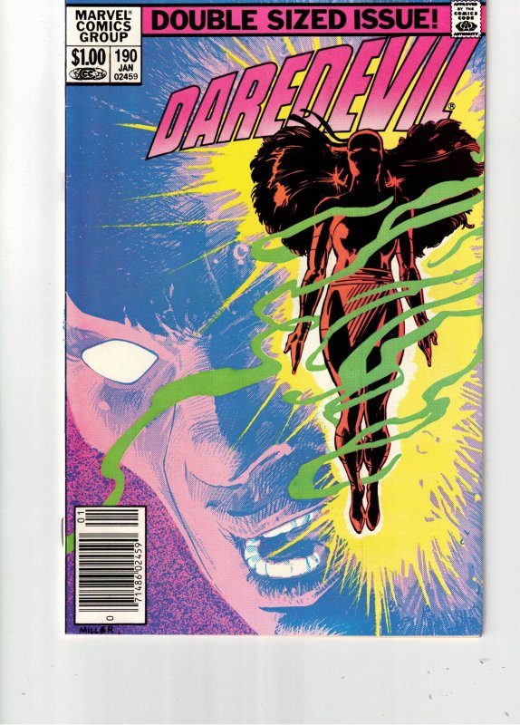 Daredevil #190 Newsstand Edition 1983 NM- Elektra Origin 2 Pin-Up Lynchburg CERT