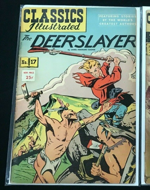 CLASSICS ILLUSTRATED #17+22 2PC LOT (VG+) JAMES FENIMORE COOPER!! 1965-66 