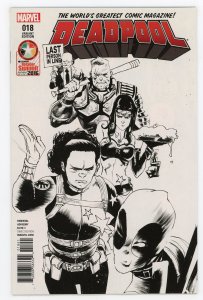 Deadpool #18 (2016 v6) Retailer Summit Black and White Variant NM
