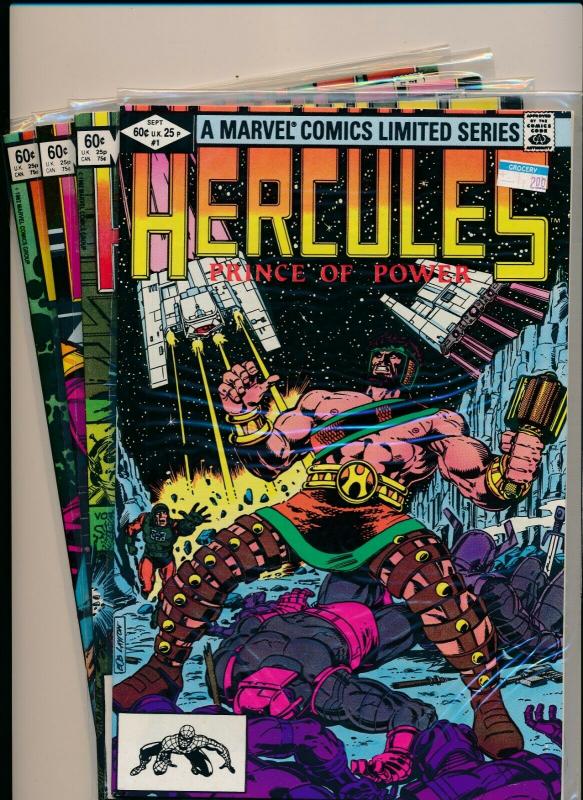 Marvel Comics Mini Series of 4-HERCULES PRINCE OF POWER #1-#4 F/VF 1982 (PF470) 