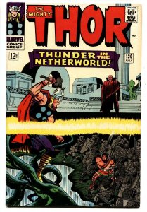 THOR #130 comic book 1966-MARVEL COMICS-KIRBY hercules VF