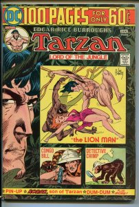 TARZAN #234 1975-DC-EDGAR RICE BURROUGHS-GIANT ISSUE-JOE KUBERT JUNGLE ART-fn