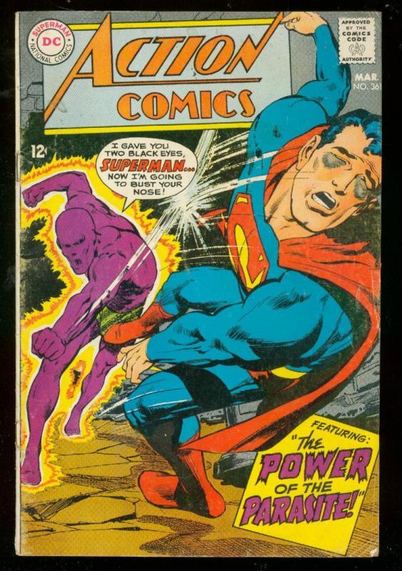 ACTION COMICS #361 1968-SUPERMAN-2nd PARASITE-ADAMS ART VG