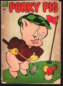 Porky Pig #34 1954-Dell-Golf cover-Werewolf story-G