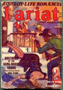 Lariat Pulp March 1947- John Starr- Rollin Brown- Wild Bill Hickok G/VG