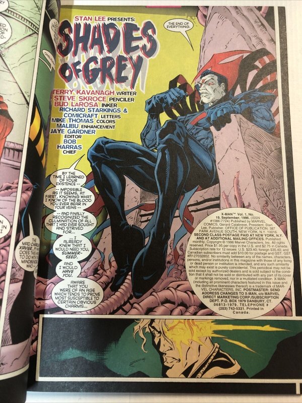 X-Man (1996) #19 Onslaught Phase 2 VF/NM Signed Skroce ~ Marvel Comics