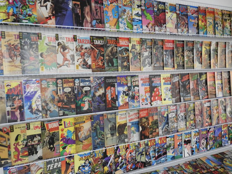 Huge Lot 200+ Comics W/ Tarzan, Groo, Grim Jack, The Fly+ Avg Fine- Condition!