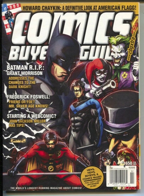 Comics Buyer's Guide #1650 2009-Batman & DC characters-comic info & price gui...