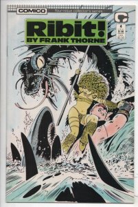 RIBIT #4, NM-, Frank Thorne, Sci-Fi, Comico, 1989  more Indies in store