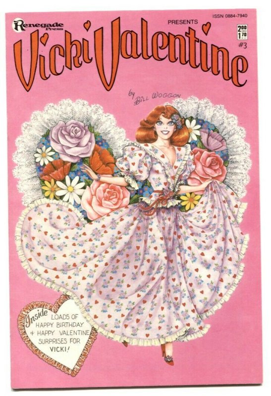 Vicki Valentine #3 1986- BILL WOGGON-- Paper Dolls- VF/NM