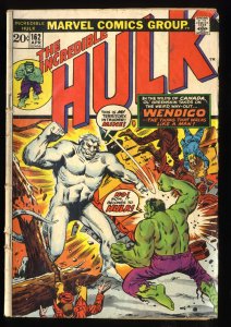 Incredible Hulk #162 GD 2.0 1st Appearance Wendigo!