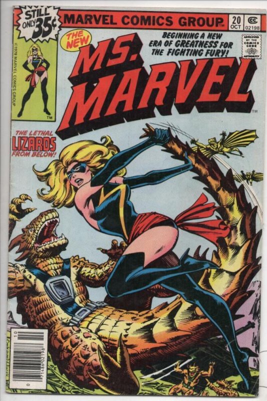 MS MARVEL #20, VG/FN, Claremont, 1977 1978, Bronze age, more Marvel in store