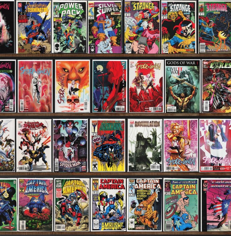 Huge Lot 130+ Comics with Captain America, Wolverine, Spider-Gwen & More!