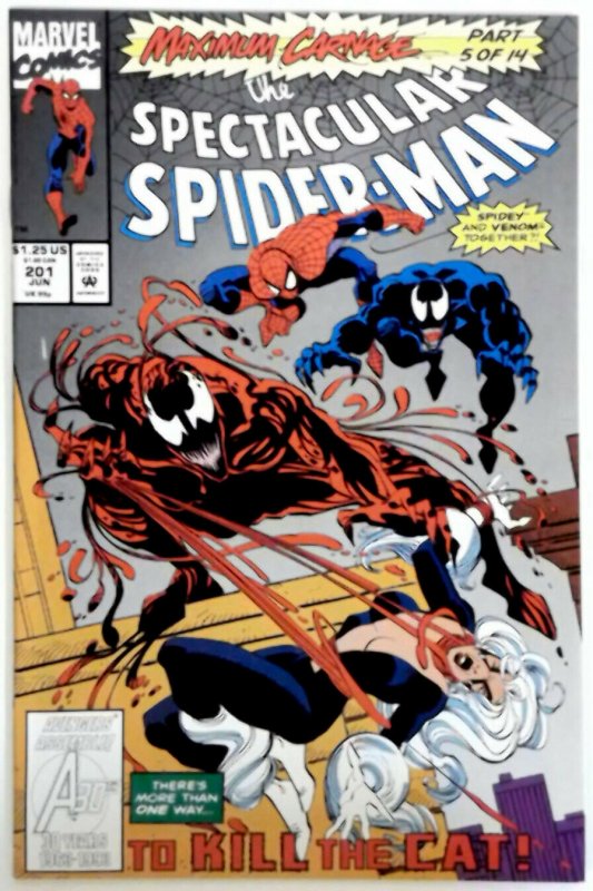 SPECTACULAR SPIDER-MAN #201 202 203  NM- MAXIMUM CARNAGE SPIDER-MAN VENOM MARVEL