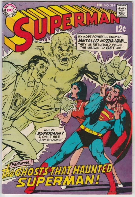 Superman #214 (Feb-69) VF/NM High-Grade Superman, Jimmy Olsen,Lois Lane, Lana...