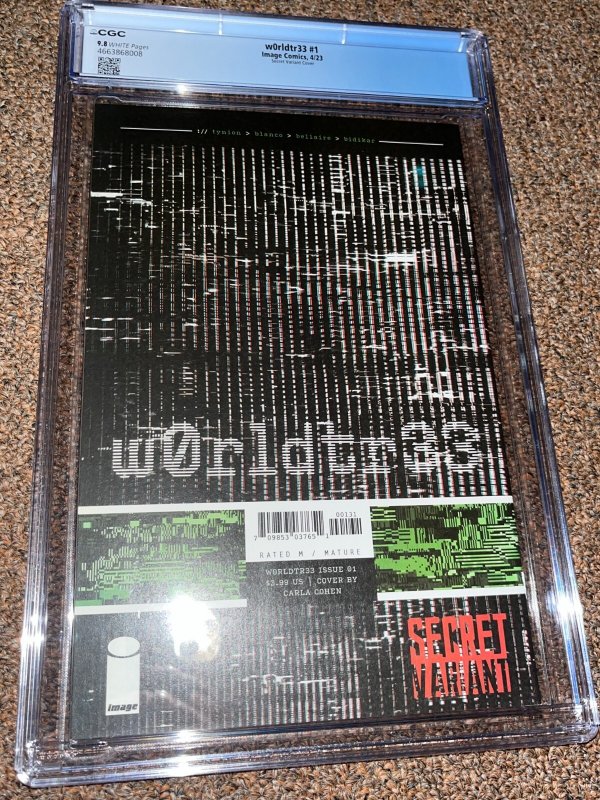 W0rldtr33 1 (Image, 2023), Carla Cohen Secret Variant, Ltd 500, CGC Graded 9.8