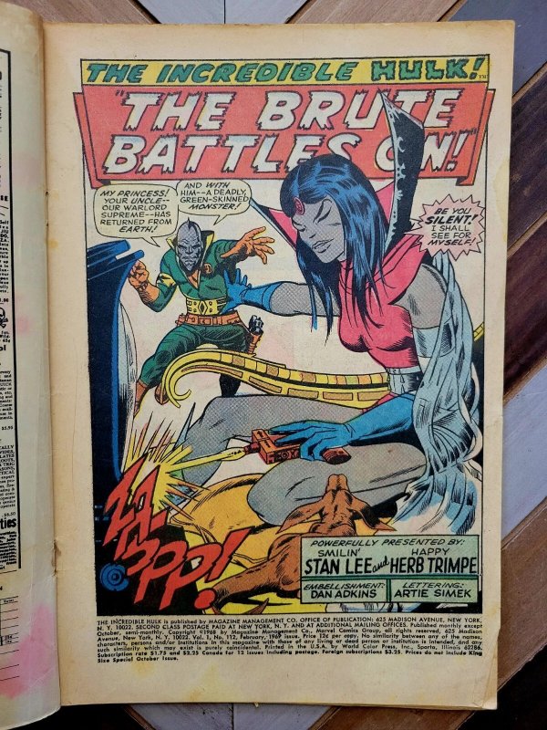 INCREDIBLE HULK #111 2.0 (Marvel 1969) GALAXY MASTER Herb Trimpe Cover & Art