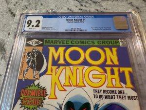 Moon Knight # 1 CGC Graded 9.2 Marvel Comic Book 1980 Origin JH23