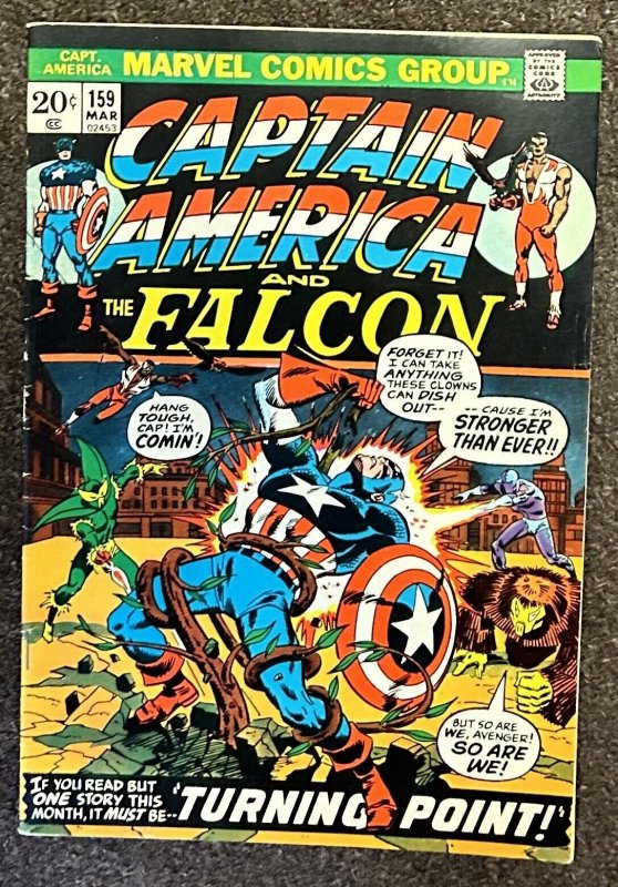 Captain America + Falcon #159 VF 1972