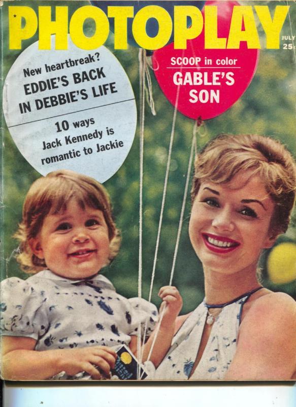 Photoplay-Debbie Reynolds-Clark Gable-Eddie Fisher-July-1961