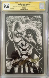 Batman THREE JOKERS #3 SIGNED 3x CGC 9.6 NM+ Johns Fabok Anderson 1:100 variant