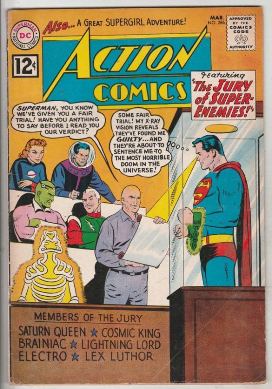 Action Comics #286 (Mar-62) VG/FN Mid-Grade Superman, Supergirl